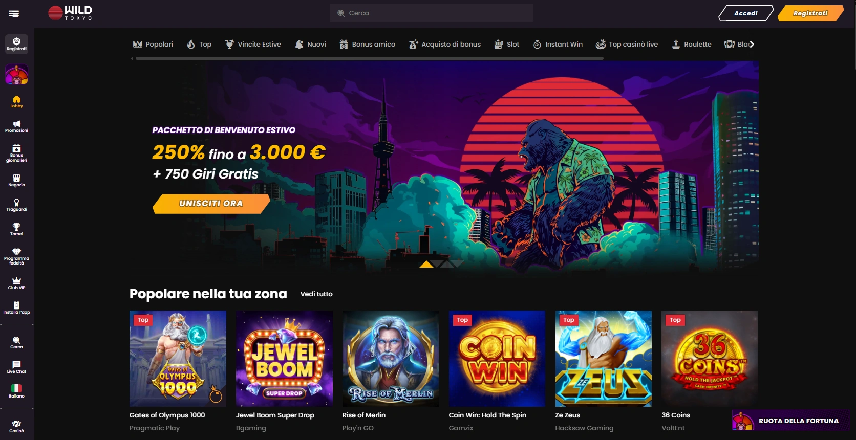 Come aprire un conto su Wild Tokyo Casino e accedere in sicurezza